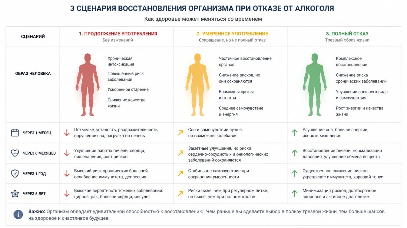 Восстановление организма при отказе от алкоголя