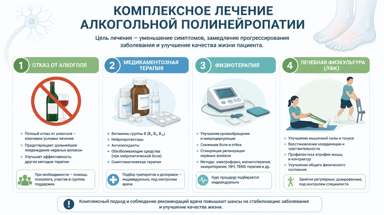 Лечение алкогольной нейропатии