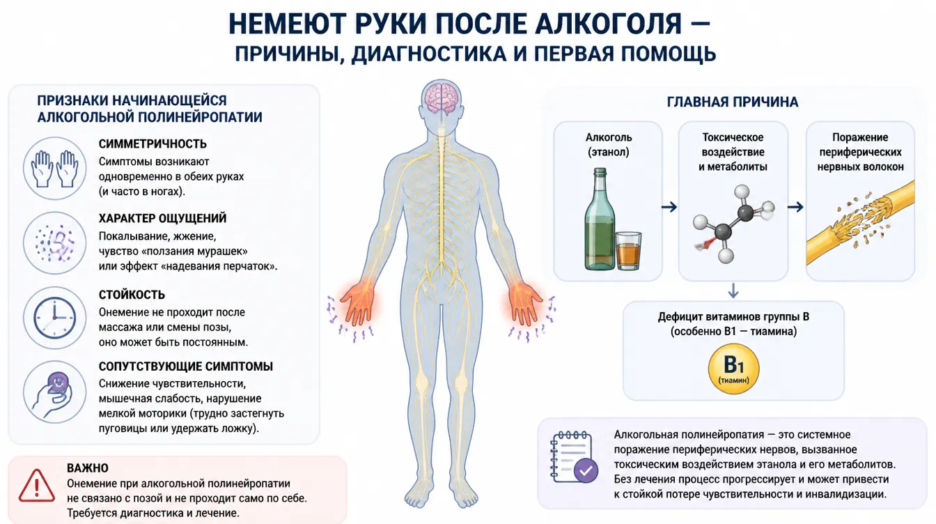 Признаки алкогольной полинейропатии