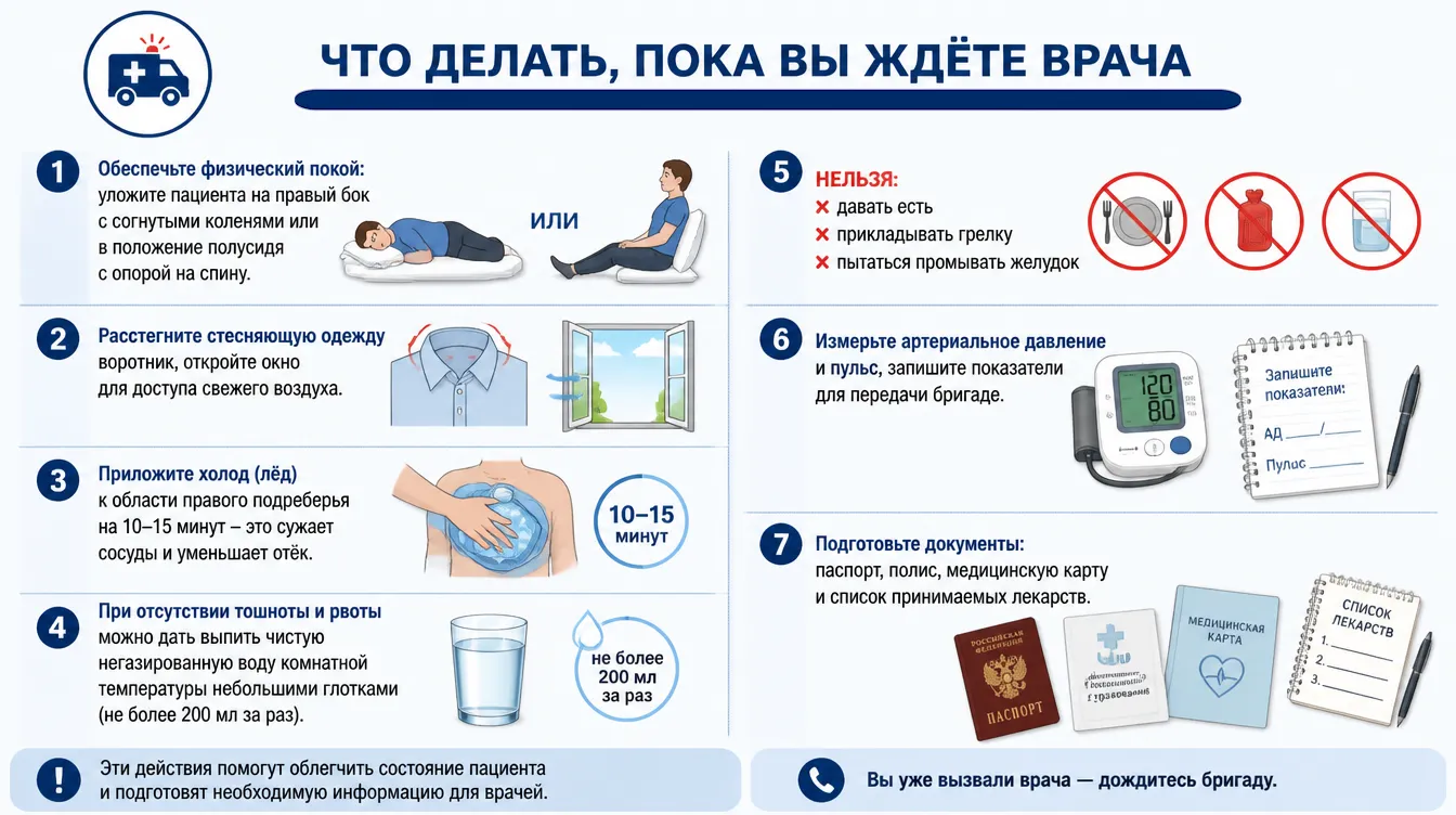 Что делать пока ждете врача боль в правом боку после алкоголя