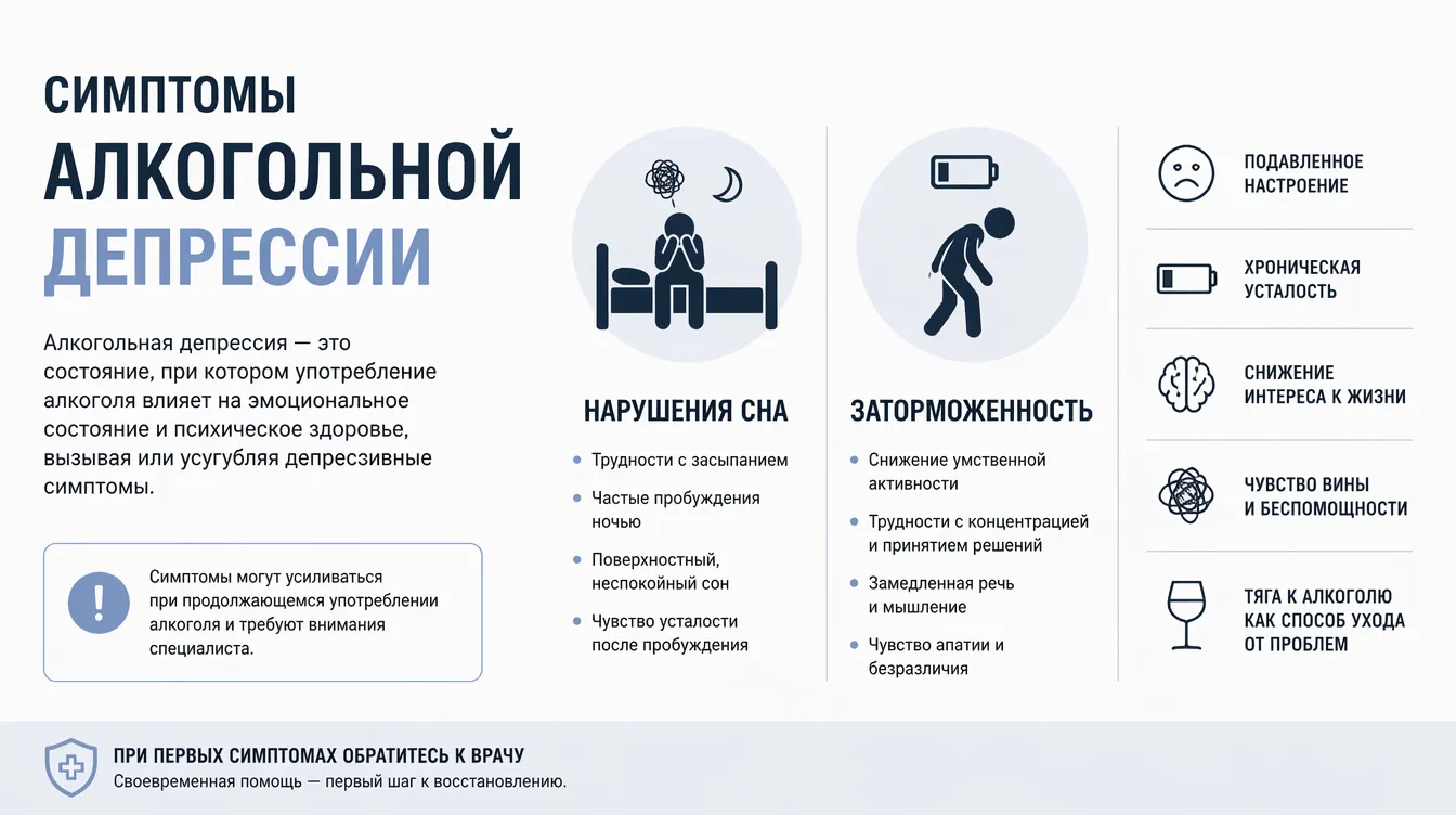 Симптомы алкогольной депрессии