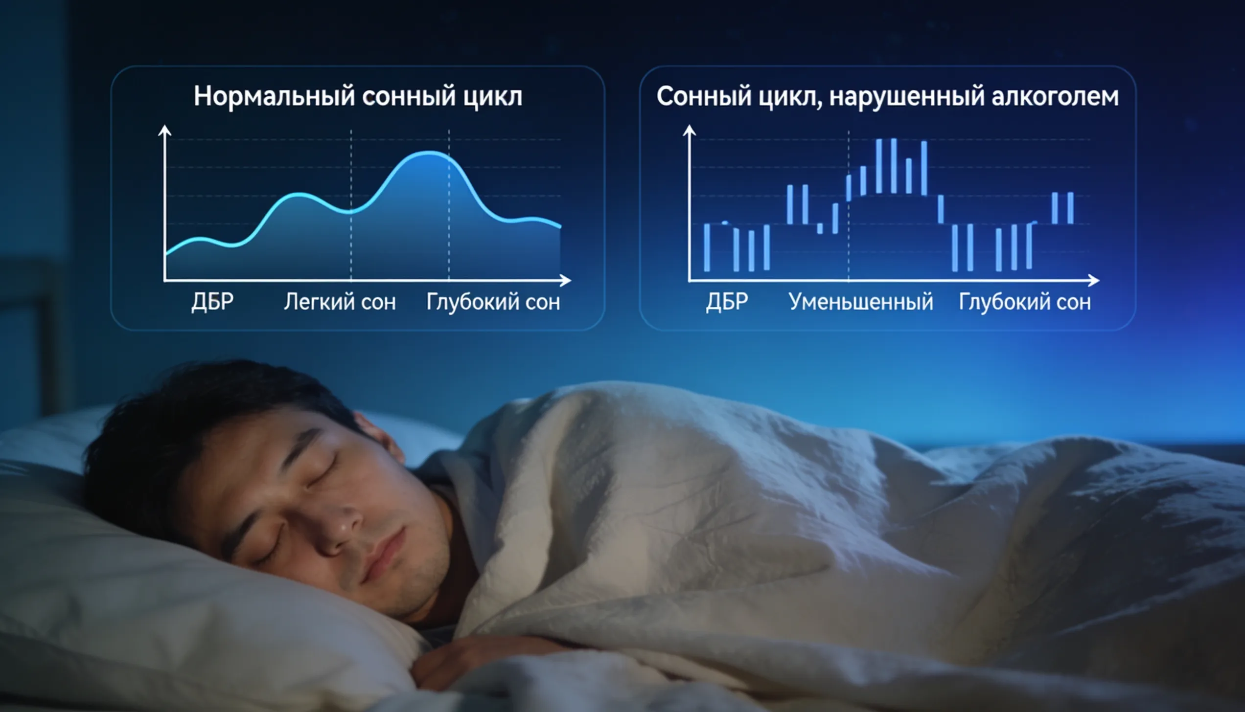 употребление Алкоголя нарушает фазы сна