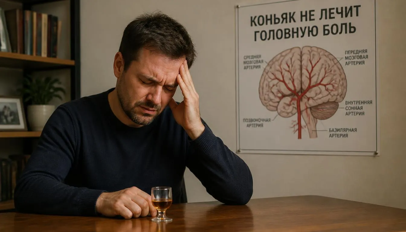 Алкоголь не лечит головную боль