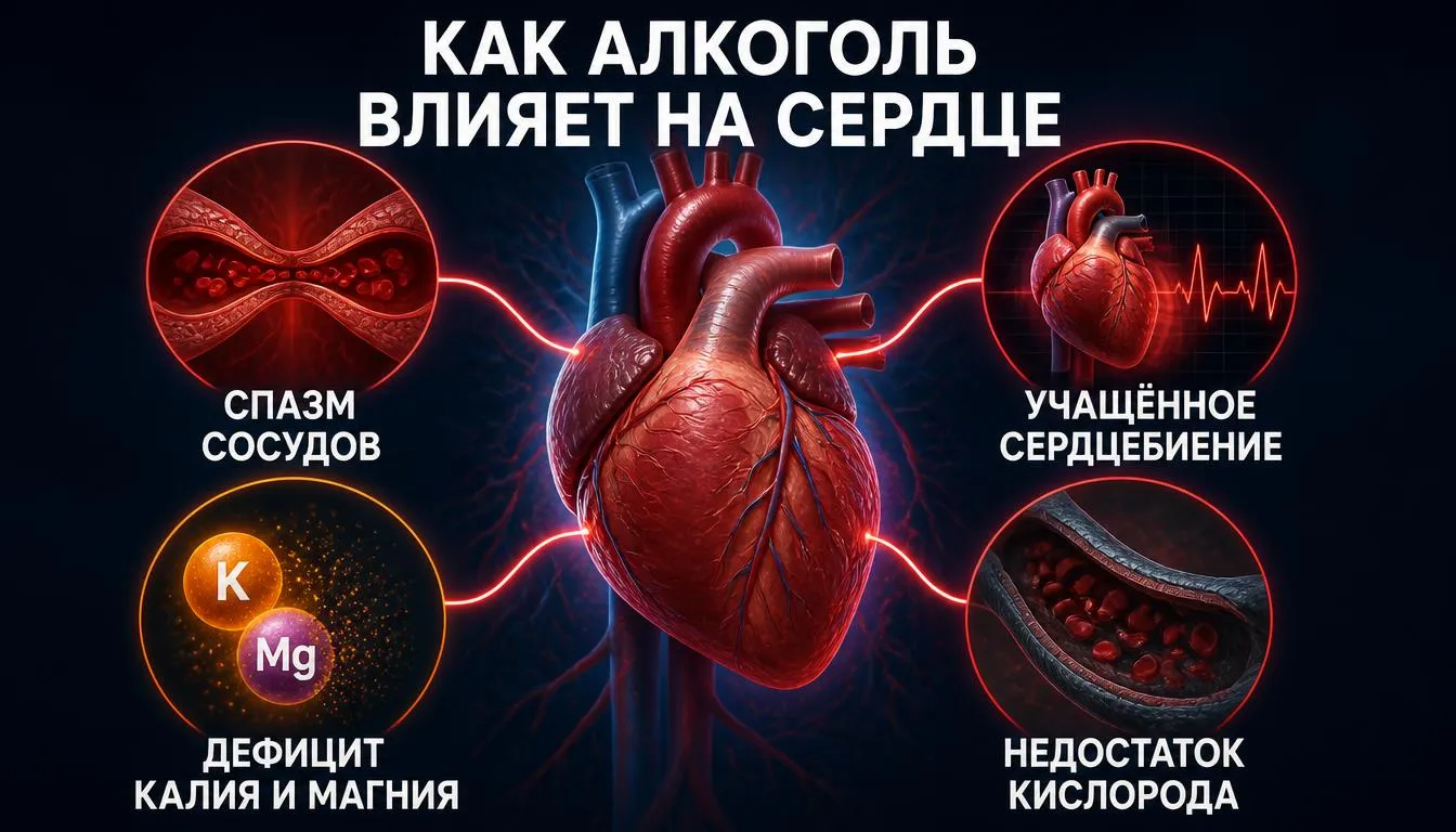 Как алкоголь влияет на сердце