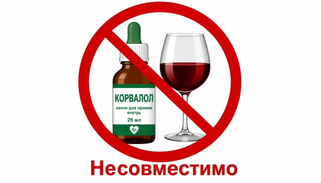 Корвалол и алкоголь несовместимы