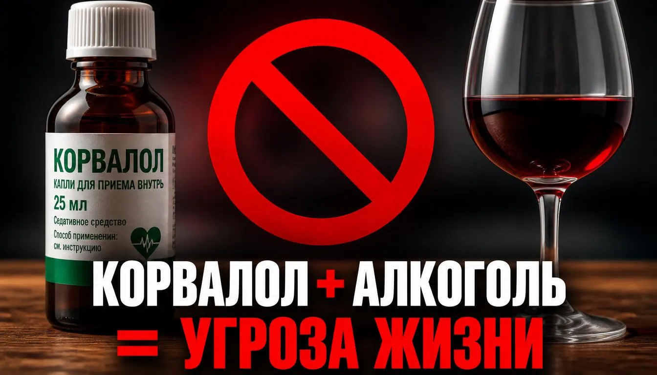 Корвалол плюс алкоголь - сочетание, угрожающее жизни