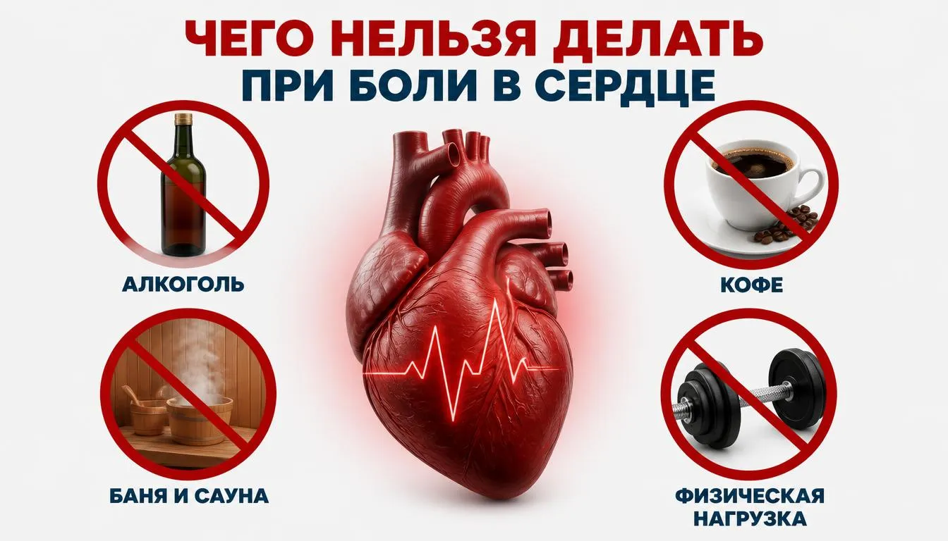 Что нельзя делать при боли в сердце